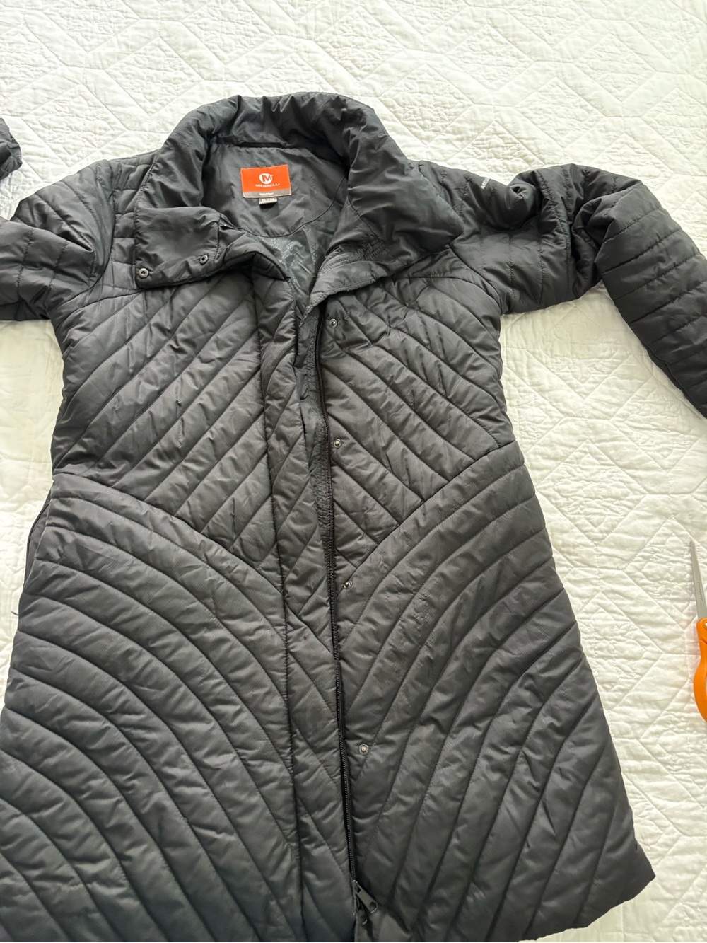Merrell Women’s Quilted Long Puffer Coat - Black